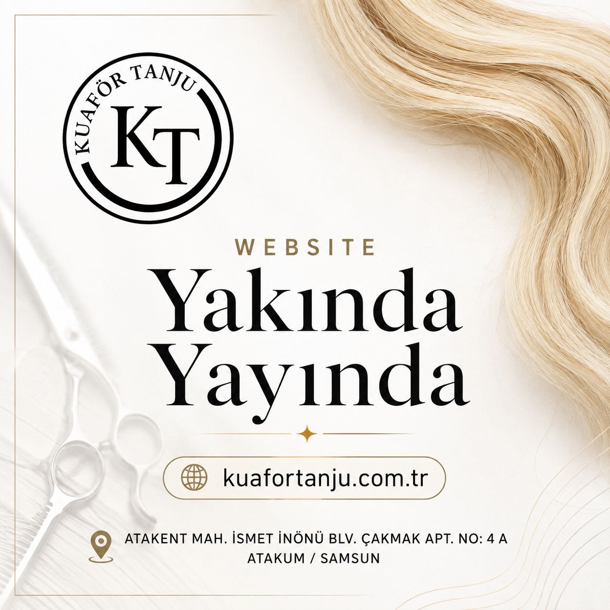 Kuaför Tanju - Website Yakında Yayında - Atakum Samsun